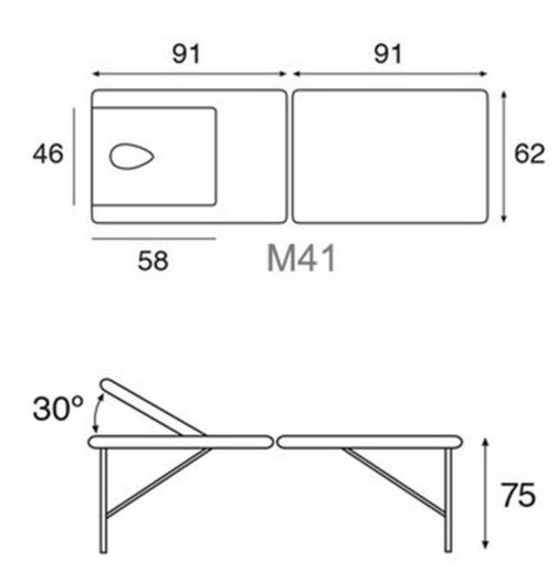 Plan table de massage pliante Ecopostural alu