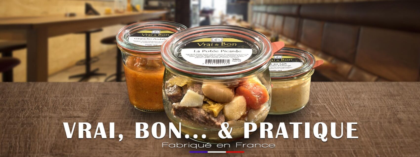 Toute une gamme de repas individuels en bocaux