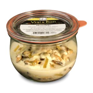 Moules à la crème, Vin blanc & Fondue de Poireaux - 380g